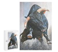 1000 PCS Jigsaw Puzzles for Teenagerss Angry Bull Jigsaws for Adults Relax Games Wall Decoration Help The Brain Exercise 1000 PCS