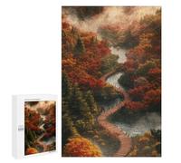 1000 PCS Jigsaw Puzzles for Teenagerss Autumn Forest Path Jigsaw for Adults Hands-on Game Difficult Hard Unique Birthday And Gifts 1000 PCS