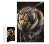 1000 PCS Jigsaw Puzzles for Teenagerss Bee Portrait on Dark Jigsaw for Adults Hands-on Game Difficult Hard Unique Birthday And Gifts 1000 PCS