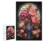1000 PCS Jigsaw Puzzles for Teenagerss Cherry Blossom Glass Puzzles for Adults DIY Toys Difficult Challenge Stress Reduction Gifts 1000 PCS
