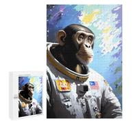 1000 PCS Jigsaw Puzzles for Teenagerss Chimpanzee Astronaut in Space Suit Jigsaws for Adults Relax Games Wall Decoration Help The Brain Exercise 1000 PCS
