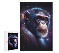1000 PCS Jigsaw Puzzles for Teenagerss Chimpanzee Galaxy Portrait-2 Puzzle For Teenagerss Difficult Challenge Educational Challenge Family Fun & Game Night 1000 PCS