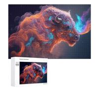 1000 PCS Jigsaw Puzzles for Teenagerss Colorful Cosmic Buffalo -1 Jigsaw Puzzle Toy Wall Decor Difficult Hard Unique Birthday And Xmas Gifts 1000 PCS