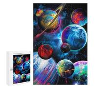 1000 PCS Jigsaw Puzzles for Teenagerss Colorful Cosmic Planets-3 Puzzle for Adults Relaxing Games Improve Memory Fun Activities at Home 1000 PCS