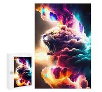 1000 PCS Jigsaw Puzzles for Teenagerss Colorful Tiger in Clouds Jigsaws for Adults Relax Games Wall Decoration Help The Brain Exercise 1000 PCS