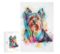1000 PCS Jigsaw Puzzles for Teenagerss Colorful Yorkshire Terrier Teenagers Puzzles Brain Teaser Game Enhance Memory Christmas Birthday Gifts 1000 PCS