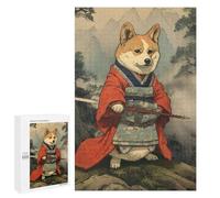 1000 PCS Jigsaw Puzzles for Teenagerss Corgi The Samurai Teenagers Puzzles Brain Teaser Game Enhance Memory Christmas Birthday Gifts 1000 PCS