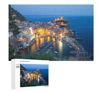 1000 PCS Jigsaw Puzzles for Teenagerss Cozy Coastal Village at Dusk Jigsaw Puzzle Toy Wall Decor Difficult Hard Unique Birthday And Xmas Gifts 1000 PCS
