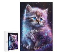 1000 PCS Jigsaw Puzzles for Teenagerss Cute Galaxy Kitten Puzzles for Adults Brain Teaser Game Analysis And Logic Christmas Birthday Gifts 1000 PCS