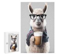 1000 PCS Jigsaw Puzzles for Teenagerss Cute Llama And Expresso Puzzle For Teenagerss Difficult Challenge Educational Challenge Family Fun & Game Night 1000 PCS