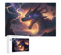 1000 PCS Jigsaw Puzzles for Teenagerss Dragon's Roar Epic Fantasy Artwork -1 Jigsaws for Adults Hands-on Game Presents for Women Help The Brain Exercise 1000 PCS