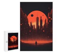 1000 PCS Jigsaw Puzzles for Teenagerss Dystopian Cityscape -3 Puzzle for Adults Relaxing Games Improve Memory Fun Activities at Home 1000 PCS