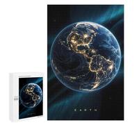 1000 PCS Jigsaw Puzzles for Teenagerss Earth Night in Space Adult Jigsaw Toy Wall Decor Precision Cutting Unique Birthday And Gifts 1000 PCS