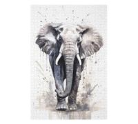1000 PCS Jigsaw Puzzles for Teenagerss Elephant Splashes Teenagers Puzzles Brain Teaser Game Birthday Present Fun Activities at Home 1000 PCS