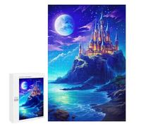 1000 PCS Jigsaw Puzzles for Teenagerss Enchanted Castle by The Sea -1 Puzzle for Adults Relaxing Games Improve Memory Fun Activities at Home 1000 PCS