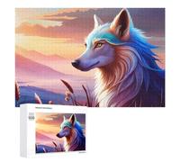 1000 PCS Jigsaw Puzzles for Teenagerss Enchanted Wolf at Sunset Jigsaw Puzzle Toy Wall Decor Difficult Hard Unique Birthday And Xmas Gifts 1000 PCS
