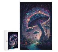 1000 PCS Jigsaw Puzzles for Teenagerss Fantasy Mushroom Forest Pathway Puzzle For Teenagerss Difficult Challenge Educational Challenge Family Fun & Game Night 1000 PCS