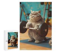 1000 PCS Jigsaw Puzzles for Teenagerss Fat British Shorthair Cat Jigsaw for Adults Hands-on Game Difficult Hard Unique Birthday And Gifts 1000 PCS