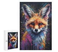 1000 PCS Jigsaw Puzzles for Teenagerss Fennec Fox Painting Jigsaws for Adults Hands-on Game Presents for Women Help The Brain Exercise 1000 PCS
