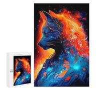 1000 PCS Jigsaw Puzzles for Teenagerss Flame And Shadow Wolf Art Jigsaws for Adults Relax Games Wall Decoration Help The Brain Exercise 1000 PCS