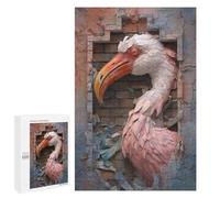 1000 PCS Jigsaw Puzzles for Teenagerss Flamingo Breaking Through Wall-1 Jigsaws for Adults Relax Games Wall Decoration Help The Brain Exercise 1000 PCS