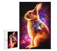 1000 PCS Jigsaw Puzzles for Teenagerss Galactic Bunny Majesty Puzzle for Adults Relaxing Games Improve Memory Fun Activities at Home 1000 PCS