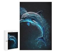 1000 PCS Jigsaw Puzzles for Teenagerss Galactic Dolphin Dance Puzzle for Adults Relaxing Games Improve Memory Fun Activities at Home 1000 PCS