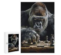 1000 PCS Jigsaw Puzzles for Teenagerss Gorilla Chess Jigsaws for Adults Hands-on Game Presents for Women Help The Brain Exercise 1000 PCS