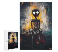 1000 PCS Jigsaw Puzzles for Teenagerss Haunted Silence - Expressive Abstract Figure Art Adult Jigsaw Puzzle Family Games Improve Memory Help The Brain Exercise 1000 PCS