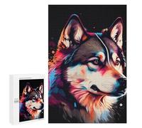 1000 PCS Jigsaw Puzzles for Teenagerss Husky Colorful Jigsaws for Adults Hands-on Game Presents for Women Help The Brain Exercise 1000 PCS