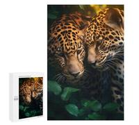 1000 PCS Jigsaw Puzzles for Teenagerss Jaguar Love Romance Hug Adult Puzzles Hands-on Game Hand Speed Race Fun at Home Activities, 1000 PCS