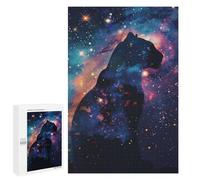 1000 PCS Jigsaw Puzzles for Teenagerss Jaguar Silhouette Galaxy Jigsaw for Adults Hands-on Game Difficult Hard Unique Birthday And Gifts 1000 PCS