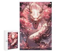 1000 PCS Jigsaw Puzzles for Teenagerss Japanese Dragon Power Puzzles for Adults Brain Teaser Game Analysis And Logic Christmas Birthday Gifts 1000 PCS