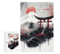 1000 PCS Jigsaw Puzzles for Teenagerss Japanese Scenery Ink Wash Jigsaw for Adults Hands-on Game Difficult Hard Unique Birthday And Gifts 1000 PCS