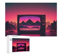 1000 PCS Jigsaw Puzzles for Teenagerss Jigsaw A Synthwave Transmission Puzzles for Adults Brain Teaser Game But Fun And Humorous Help The Brain Exercise 1000 PCS