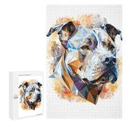 1000 PCS Jigsaw Puzzles for Teenagerss Jigsaw Abstract Dog Pitbull Pet Puzzles for Adults Brain Teaser Game But Fun And Humorous Help The Brain Exercise 1000 PCS