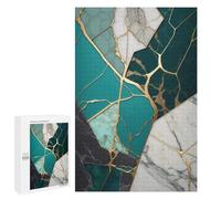 `1000 PCS Jigsaw Puzzles for Teenagerss Jigsaw Abstract Jade Kintsugi Jigsaw for Adults Family Games Birthday Present Deal As Gifts for The Whole Family 1000 PCS