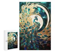 `1000 PCS Jigsaw Puzzles for Teenagerss Jigsaw Abstract Peacock Kintsugi Jigsaw for Adults Family Games Birthday Present Deal As Gifts for The Whole Family 1000 PCS