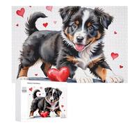 1000 PCS Jigsaw Puzzles for Teenagerss Jigsaw Adorable Puppy with Hearts Jigsaw Hands-on Game Improve Memory for Birthday, Chrismas 1000 PCS