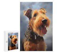 1000 PCS Jigsaw Puzzles for Teenagerss Jigsaw Airedale Terrier Puzzles for Adults Brain Teaser Game But Fun And Humorous Help The Brain Exercise 1000 PCS