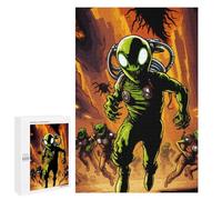 1000 PCS Jigsaw Puzzles for Teenagerss Jigsaw Alien Invasion Artwork Adult Jigsaw Brain Teaser Game Hand Speed Race Stress Reduction Gifts 1000 PCS
