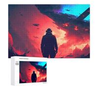 1000 PCS Jigsaw Puzzles for Teenagerss Jigsaw Astronaut Faces Burning Spaceship Jigsaw Hands-on Game Improve Memory for Birthday, Chrismas 1000 PCS