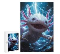 1000 PCS Jigsaw Puzzles for Teenagerss Jigsaw Axolotl Lightning Adult Jigsaw Brain Teaser Game Hand Speed Race Stress Reduction Gifts 1000 PCS