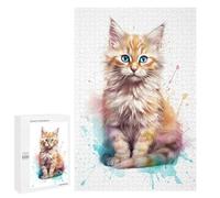 1000 PCS Jigsaw Puzzles for Teenagerss Jigsaw Baby Siberian Cat Kitten Adult Jigsaw Toy Wall Decor Difficult Hard Help The Brain Exercise 1000 PCS