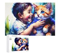 1000 PCS Jigsaw Puzzles for Teenagerss Jigsaw Baby's First Cat Adventure Jigsaw Hands-on Game Improve Memory for Birthday, Chrismas 1000 PCS