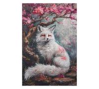 1000 PCS Jigsaw Puzzles for Teenagerss Jigsaw Beautiful Fox Blossom Tree Jigsaw Fun Games Wall Decoration Unique Birthday And Gifts 1000 PCS