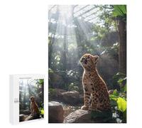 1000 PCS Jigsaw Puzzles for Teenagerss Jigsaw Cheetah Cub in Sunlit Jungle Jigsaws for Adults Family Games For Family Fun Deal As Gifts for The Whole Family 1000 PCS