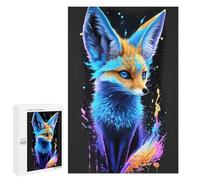 1000 PCS Jigsaw Puzzles for Teenagerss Jigsaw Colorful Fox Portrait -5 Adult Jigsaw Brain Teaser Game Hand Speed Race Stress Reduction Gifts 1000 PCS