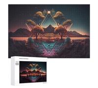 1000 PCS Jigsaw Puzzles for Teenagerss Jigsaw Enchanted Geometric Landscape Puzzle for Adults Relax Games Improve Memory for Birthday, Chrismas 1000 PCS