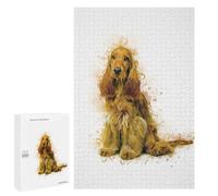 1000 PCS Jigsaw Puzzles for Teenagerss Jigsaw English Cocker Spaniel Adult Jigsaw Brain Teaser Game Hand Speed Race Stress Reduction Gifts 1000 PCS